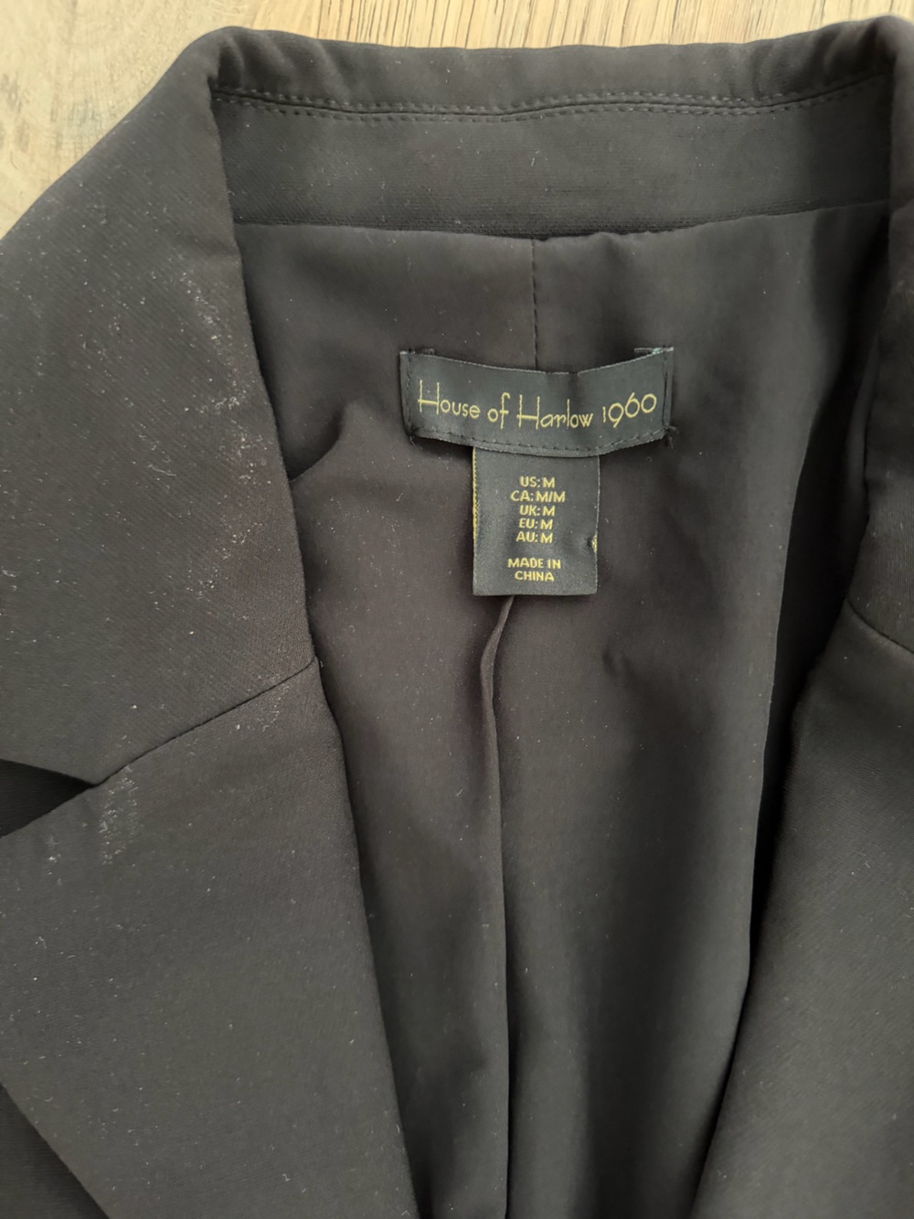 House of Harlow 1960 Black Crystal Fringe SET Blazer and Skirt M - Picture 4 of 4